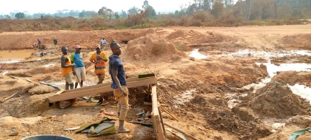 Artisanal miners in Guerwane village say gold is nature's gift to them.
