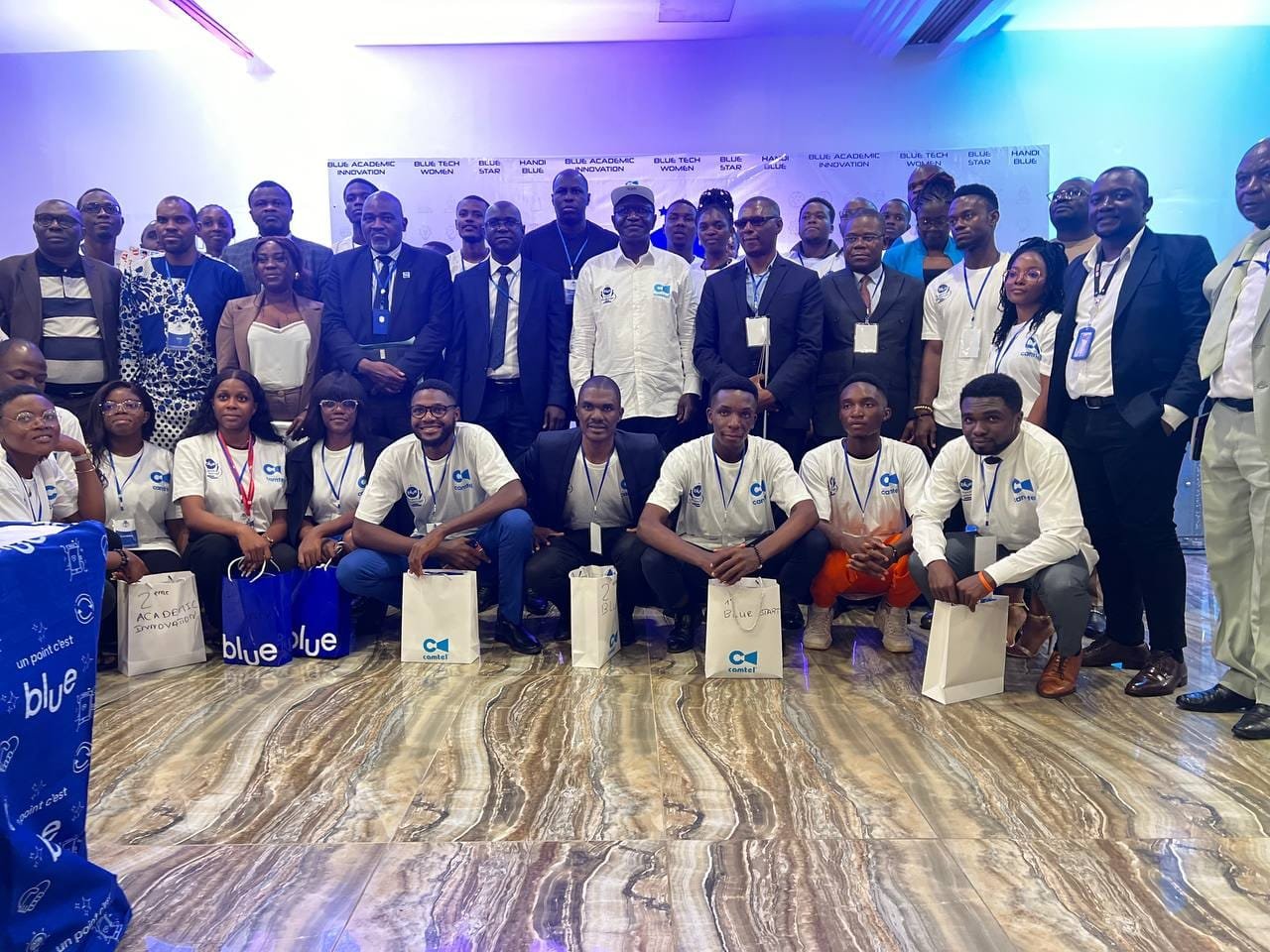 Winners and members of the jury at the final